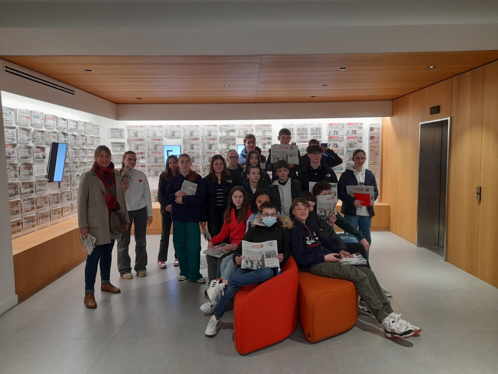 Visite au site de Ouest-France à Rennes - Collège Simone VEIL - Lamballe